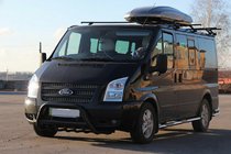 Ford Transit 2000–2014 Kengurín WT003 Black (2006-2014, nerezová oceľ) fotografia 4