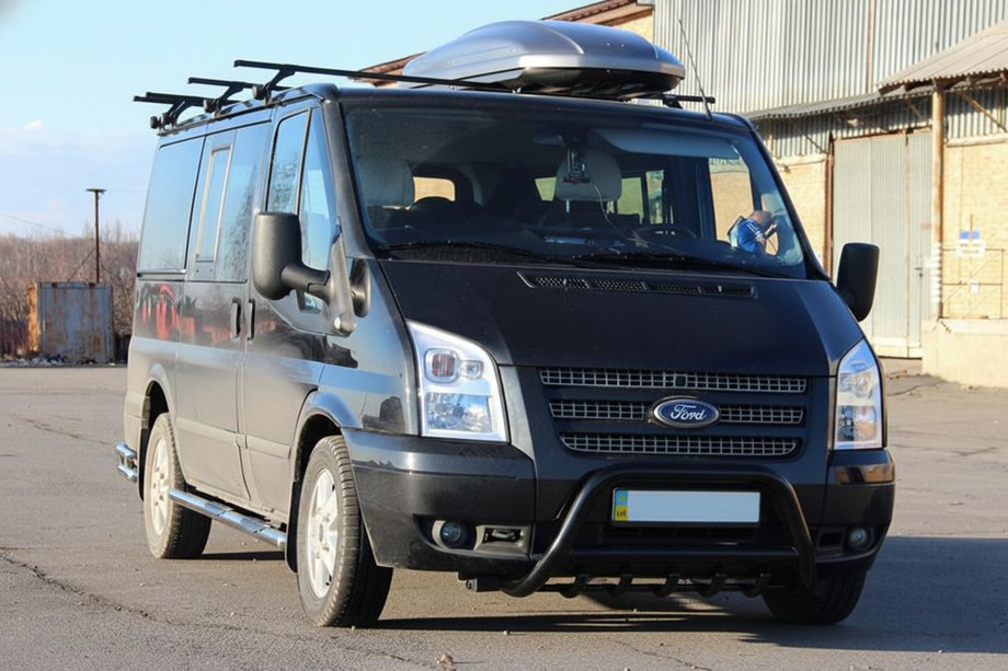 Ford Transit 2000–2014 Kengurín WT003 Black (2006-2014, nerezová oceľ) Image