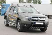 Dacia Duster 2008–2018 Predný ochranný rám s nápisom WT004 Black (nerezová oceľ) fotografia 2