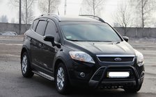 Ford Kuga 2008–2013 Predný ochranný rám WT003 Black (nerez) fotografia 3