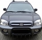 Hyundai Santa Fe 1 2000–2006 Predný ochranný rám WT003 Black (nerez) fotografia 3