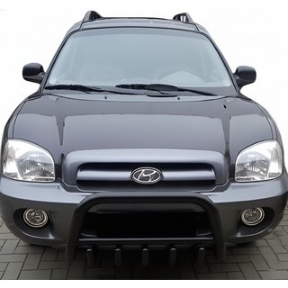 Predný ochranný rám WT003 Black (nerez) Hyundai Santa Fe 1 2000–2006 fotografia 3