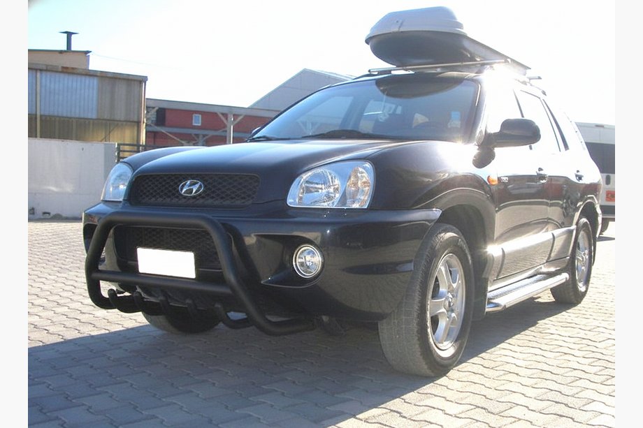Hyundai Santa Fe 1 2000–2006 Predný ochranný rám WT003 Black (nerez) Image