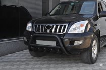 Toyota Land Cruiser Prado 120 2002–2009 Nízky bullbar WT003 Black (nehrdzavejúca oceľ) fotografia 1