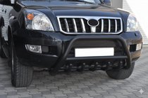 Toyota Land Cruiser Prado 120 2002–2009 Nízky bullbar WT003 Black (nehrdzavejúca oceľ) fotografia 3