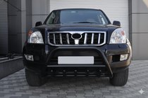 Toyota Land Cruiser Prado 120 2002–2009 Nízky bullbar WT003 Black (nehrdzavejúca oceľ) fotografia 4