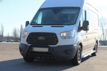 Ford Transit 2014– Predný ochranný rám WT003 Black (nerez) fotografia 3