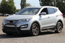 Hyundai Santa Fe 3 2012–2018 Predný ochranný rám WT003 Black (nerez) fotografia 1