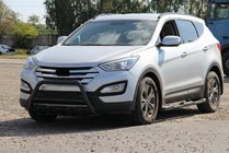 Hyundai Santa Fe 3 2012–2018 Predný ochranný rám WT003 Black (nerez) fotografia 5
