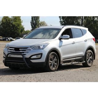 Predný ochranný rám WT003 Black (nerez) Hyundai Santa Fe 3 2012–2018 fotografia 1