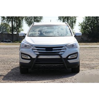 Predný ochranný rám WT003 Black (nerez) Hyundai Santa Fe 3 2012–2018 fotografia 3