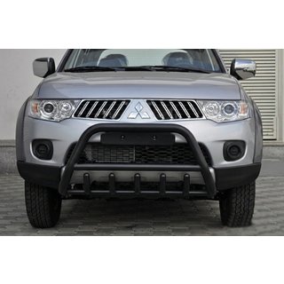Predný ochranný rám WT003 Black (nerez) Mitsubishi L200 2006–2015 fotografia 3