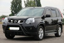 Nissan X-trail T31 2007–2014 Predný ochranný rám WT003 Black (nehrdzavejúca oceľ) fotografia 4