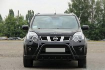 Nissan X-trail T31 2007–2014 Predný ochranný rám WT003 Black (nehrdzavejúca oceľ) fotografia 7