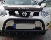 Nissan X-trail T31 2007–2014 Predný ochranný rám WT003 Black (nehrdzavejúca oceľ) fotografia 8