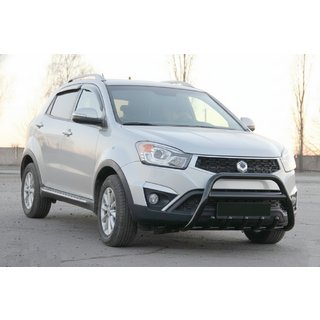 Predný ochranný rám WT003 Black (nerez) SsangYong Korando 2010–2019 fotografia 1