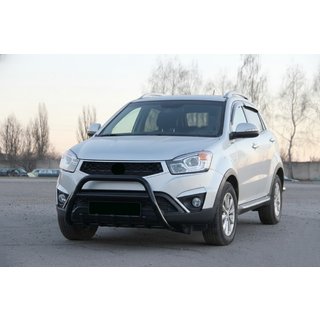 Predný ochranný rám WT003 Black (nerez) SsangYong Korando 2010–2019 fotografia 3