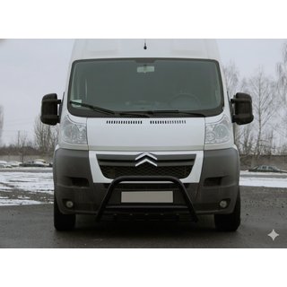 Predný ochranný rám WT003 Black (nerez) Peugeot Boxer 2006–2025 fotografia 4