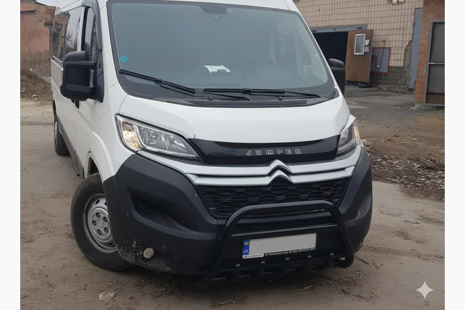 Peugeot Boxer 2006–2025 Predný ochranný rám WT003 Black (nerez) Image