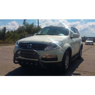 Predný ochranný rám WT004 Black (nerez) SsangYong Rexton I 2001–2017 fotografia 2