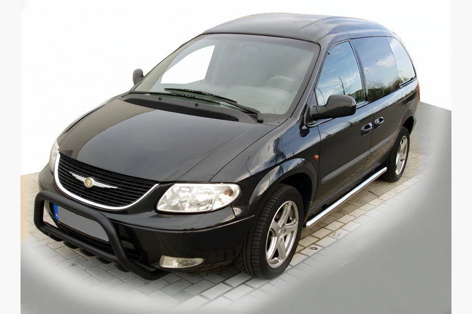 Chrysler Voyager 2001–2007 Predný ochranný rám WT003 Black (nerez) Image