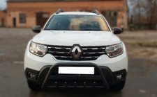 Dacia Duster 2018–2024 Predný ochranný rám s nápisom WT004 Black (nerezová oceľ) fotografia 3
