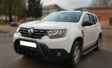 Dacia Duster 2018–2024 Predný ochranný rám s nápisom WT004 Black (nerezová oceľ) fotografia 1