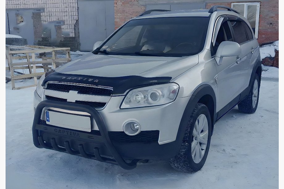 Chevrolet Captiva 2006–2019 Predný ochranný rám WT004 Black (nerez) Image