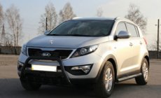 Kia Sportage 2010–2015 Predný ochranný rám WT004 Black (nerez) fotografia 1