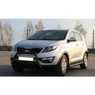 Predný ochranný rám WT004 Black (nerez) Kia Sportage 2010–2015 fotografia 1