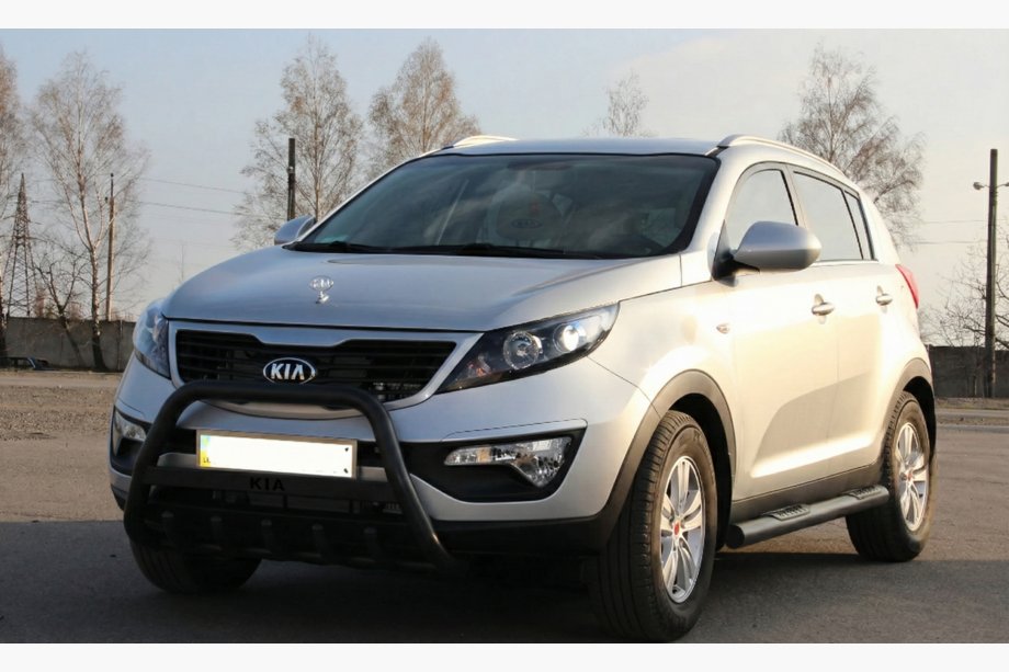 Kia Sportage 2010–2015 Predný ochranný rám WT004 Black (nerez) Image