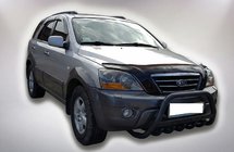 Kia Sorento I BL 2002–2009 Predný ochranný rám WT004 Black (nerez) fotografia 1