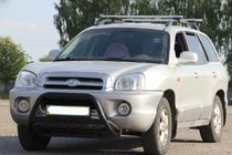 Hyundai Santa Fe 1 2000–2006 Predný ochranný rám WT004 Black (nerez) fotografia 1