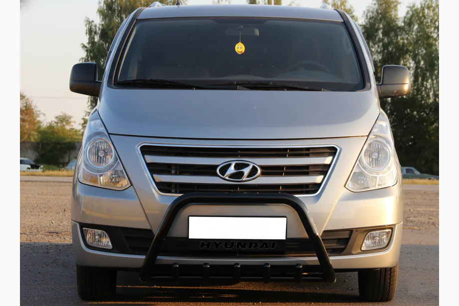 Hyundai H300, H1, Starex 2008–2020 Predný ochranný rám WT004 Black (nerez) Fotografia 1
