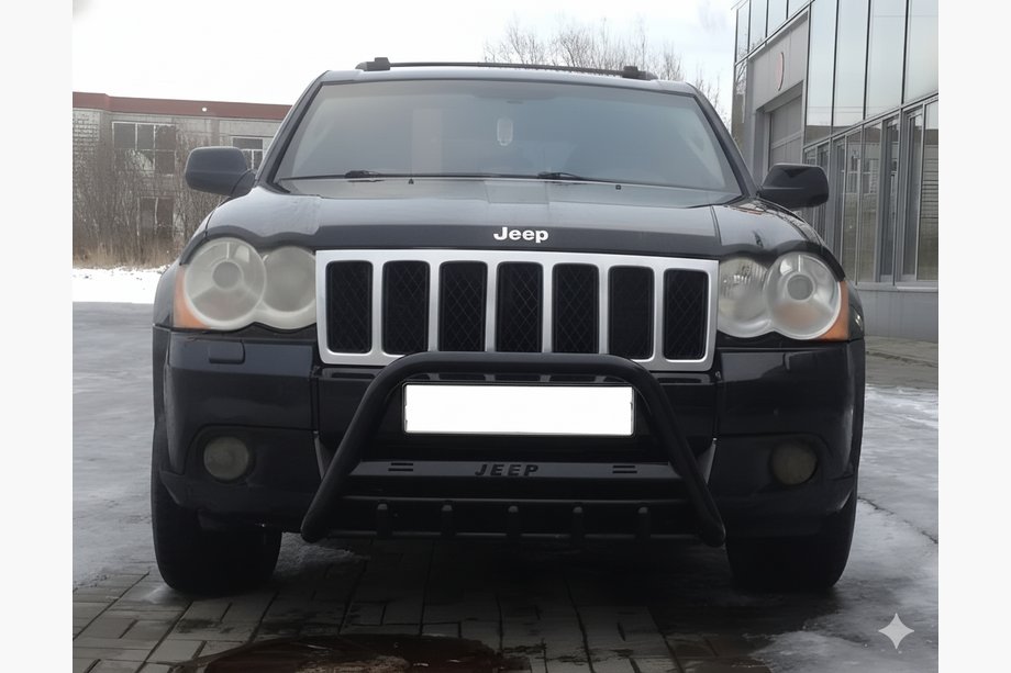 Jeep Grand Cherokee WK 2004–2010 Predný ochranný rám WT004 Black (nerez) Fotografia 1