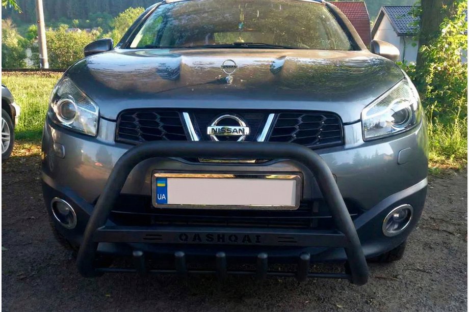 Nissan Qashqai 2007–2010 Predný ochranný rám WT004 Black (nerez) Image