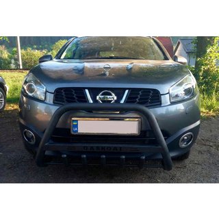 Predný ochranný rám WT004 Black (nerez) Nissan Qashqai 2010–2014 fotografia 2