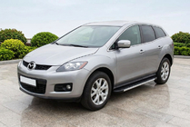 Mazda CX-7 2006–2012 Bočné nášľapy Duru (2 ks, hliník) fotografia 1