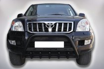 Toyota Land Cruiser Prado 120 2002–2009 Predný ochranný rám WT004 Black (nerez) fotografia 1