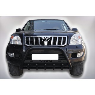 Predný ochranný rám WT004 Black (nerez) Toyota Land Cruiser Prado 120 2002–2009 fotografia 1