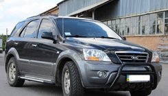 Kia Sorento I BL 2002–2009 Predný ochranný rám (bullbar) WT003 Black-2 (nerez) fotografia 4