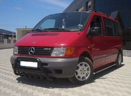 Mercedes Vito W638 1996–2003 Predný ochranný rám WT003 Black (nerez) fotografia 3