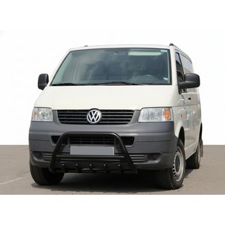 Predný ochranný rám WT003 Black (nerez) Volkswagen T5 Transporter 2003–2010 fotografia 1