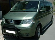 Volkswagen T5 Multivan 2003–2010 Predný ochranný rám WT003 Black (nerez) fotografia 3