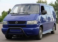 Volkswagen T4 Transporter 1990–2003 Predný ochranný rám WT003 Black (nerez) fotografia 3