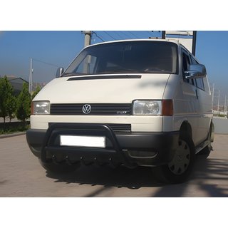 Predný ochranný rám WT003 Black (nerez) Volkswagen T4 Transporter 1990–2003 fotografia 1