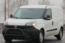 Fiat Doblo II 2010–2022 Predný ochranný rám WT003 Black (nerez) fotografia 3
