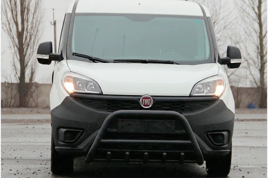 Fiat Doblo II 2010–2022 Predný ochranný rám WT003 Black (nerez) Image