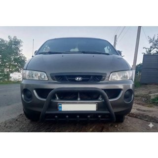 Bullbar WT003 Black (nerez) Hyundai H200, H1, Starex 1998–2007 fotografia 1