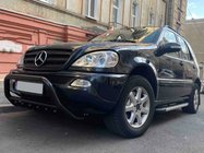 Mercedes ML W163 1997–2005 Predný ochranný rám WT003 Black (nerez) fotografia 4